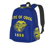 CNTDBU Mochila informal ligera con la bandera del estado de Oregon para adultos, mochila de viaje de gran capacidad con correas acolchadas, bolsa de viaje resistente al agua