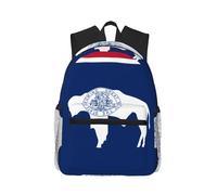 CNTDBU Mochila ligera con la bandera del estado de Wyoming para mujeres y hombres, mochila casual para viajes, trabajo, bolsa para laptop para viajes diarios
