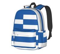 CNTDBU Mochila ligera e informal con la bandera de Grecia para adultos, mochila de viaje de gran capacidad con correas acolchadas, bolsa de viaje resistente al agua