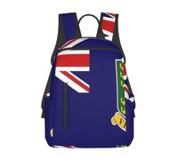 CNTDBU Mochila ligera e informal con la bandera de las Islas Vírgenes Británicas, de gran capacidad