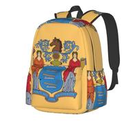 CNTDBU Mochila ligera e informal con la bandera del estado de Nueva Jersey para adultos, mochila de viaje de gran capacidad con correas acolchadas, bolsa de viaje resistente al agua