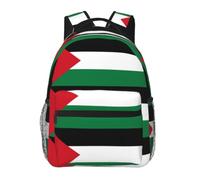 CNTDBU Mochila ligera e informal con la bandera del Estado de Palestina para adultos, mochila de viaje de gran capacidad con correas acolchadas, bolsa de viaje resistente al agua