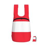 CNTDBU Mochila plegable con bandera austriaca de 16 l, ligera, plegable, para viajes, mochila de senderismo impermeable con cremallera para hombres y mujeres