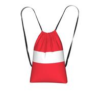 CNTDBU Mochila plegable con cordón ajustable con bandera austriaca, ligera, plegable, reutilizable, para viajes, mochila compacta para camping, gimnasio