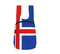 CNTDBU Mochila plegable con diseño de bandera de Islandia de 16 l, ligera, plegable, para viajes, mochila de senderismo impermeable con cremallera para hombres y mujeres