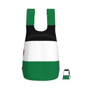 CNTDBU Mochila plegable con diseño de bandera del Estado de Palestina de 16 l, ligera, plegable, para viajes, mochila de senderismo impermeable con cremallera para hombres y mujeres