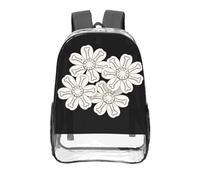 CNTDBU Mochila transparente de 40,6 cm, resistente, aprobada por estadios, de PVC transparente, parte inferior reforzada, mochila de viaje, unisex