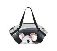 CNTDBU Mouse in the Hole - Manta de picnic 2 en 1, plegable, impermeable, redonda, para parque de playa, bolsa portátil de camping con bolsillos de almacenamiento para aventuras al aire libre