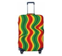 CNTDBU Moving Wave Illusion - Funda elástica para maleta, protector de equipaje elástico para viajes, resistente a los arañazos, se adapta a la mayoría de maletas, Black, M, bohemio