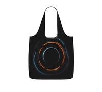CNTDBU Mysterious Cosmic Black Holes - Bolsa plegable ligera y reutilizable para comestibles, mochila de viaje de 25 litros con cordón para el trabajo y el gimnasio