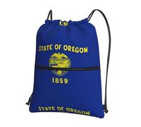 CNTDBU Oregon State Flag - Mochila con cordón y cremallera, impermeable, ligera, para deportes de gimnasio, bolsa de cincha ajustable para viajes y senderismo