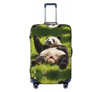 CNTDBU Panda Roll Grass - Funda elástica para maleta, protector de equipaje elástico para viajes, resistente a los arañazos, se adapta a la mayoría de maletas, Black, L, bohemio