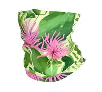 CNTDBU Pañuelo deportivo multifuncional con flores rosadas, sin costuras, elástico, máscara facial, diadema, polaina para ciclismo, correr, senderismo, playa y esquí