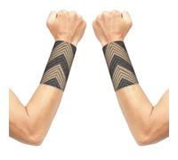 CNTDBU Paquete de 2 muñequeras con patrones clásicos, soporte de compresión transpirable para gimnasio, banda elástica para fitness