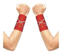 CNTDBU Paquete de 2 muñequeras de la bandera de San Petersburgo, soporte de compresión transpirable para gimnasio, banda elástica para fitness