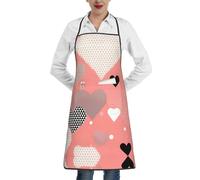CNTDBU PaValentine's Day Love - Delantal de cocina impermeable para hombres y mujeres, resistente a las manchas, babero de cocina con bolsillo profundo, delantal de chef ajustable y resistente para