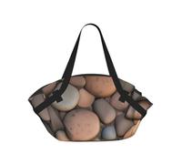 CNTDBU Pebbles in the beach - Manta de picnic 2 en 1, plegable, impermeable, redonda, para parque de playa, bolsa portátil de camping con bolsillos de almacenamiento para aventuras al aire libre