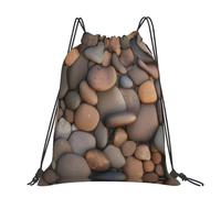CNTDBU Pebbles In The Beach - Mochila grande impermeable y ligera para deportes de gimnasio, mochila casual con cordón para viajes, senderismo