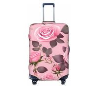 CNTDBU Pretty Pink Roses - Funda elástica para maleta, protector de equipaje para viajes, resistente a los arañazos, se adapta a la mayoría de maletas, Black, S, bohemio