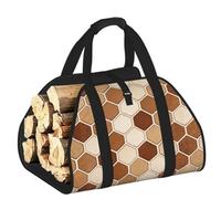 CNTDBU Python Scale Geo - Bolsa de transporte de leña de lona resistente, transportador de madera impermeable con asas acolchadas