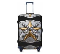 CNTDBU Revolver Sheriff Badge - Funda elástica para maleta, protector de equipaje elástico para viajes, resistente a los arañazos, se adapta a la mayoría de maletas, Black, XL, bohemio