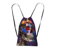 CNTDBU Romance - Mochila plegable con cordón ajustable, ligera, plegable, reutilizable, para viajes, mochila compacta con bolsillo para camping, gimnasio