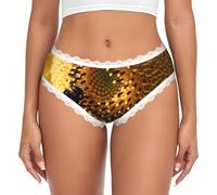 CNTDBU Ropa interior de bikini de encaje negro con girasol, abeja y polen, ropa interior suave y elástica de talle bajo, sin costuras, transpirable, para uso diario, blanco, M