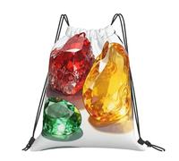 CNTDBU Ruby Amber Jade - Mochila grande impermeable y ligera para deportes de gimnasio, mochila casual con cordón para viajes, senderismo