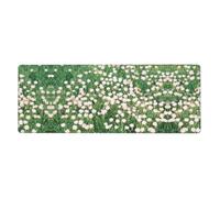 CNTDBU Sage Wildflower - Alfombrilla de escritorio extra grande de 11.8 x 31.5 pulgadas, alfombrilla antideslizante para mouse para juegos con borde cosido, almohadilla impermeable para teclado para