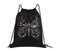 CNTDBU Science Butterfly - Mochila grande impermeable y ligera para deportes de gimnasio, mochila casual con cordón para viajes, senderismo