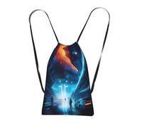 CNTDBU Science Fiction Future - Mochila plegable con cordón, ligera, plegable, reutilizable, para viajes, mochila compacta para camping, gimnasio