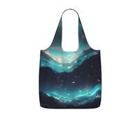 CNTDBU Science Fiction Stars - Bolsa de compras plegable ligera y reutilizable para comestibles, mochila de viaje de 25 litros con cordón para el trabajo y el gimnasio