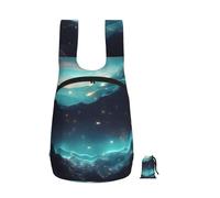 CNTDBU Science Fiction Stars - Mochila plegable de 16 l, ligera, plegable, para viajes, impermeable, con cremallera, para hombres y mujeres