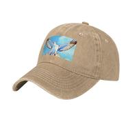 CNTDBU Seagulls in Flight Black - Gorra de béisbol de mezclilla lavada para adultos, ala curvada clásica, ajustable, gorra casual de algodón suave, 7 colores, para hombres y mujeres al aire libre