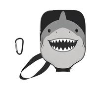CNTDBU Shark Smile Pickleball - Funda de neopreno con bolsillo de malla, mosquetón para bolsa de gimnasio
