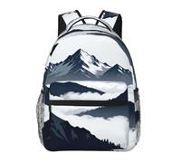 CNTDBU Snow Mountain Peak - Mochila ligera e informal para adultos, mochila de viaje de gran capacidad con correas acolchadas, bolsa de viaje resistente al agua