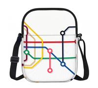 CNTDBU Subway Map Lines - Bolso cruzado pequeño con cremallera para mujer, impermeable, casual, para viajes, cartera de teléfono