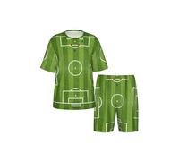 CNTDBU Tactics Board Formation - Conjunto de pijama de manga corta para hombre, suave, transpirable, ropa de dormir de verano, ropa de descanso ligera con bolsillos para el hogar, Negro, XXL
