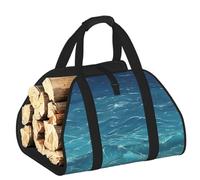 CNTDBU The Deep Blue Sea - Bolsa de transporte de leña de lona resistente, impermeable, con asas acolchadas