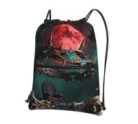 CNTDBU Thorn Crown King - Mochila con cordón y cremallera, impermeable, ligera, para deportes de gimnasio, bolsa de cincha ajustable para viajes y senderismo