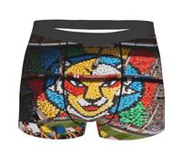 CNTDBU Tifo Giant Display - Calzoncillos tipo bóxer para hombre con bolsa de contorno, ropa interior suave y elástica, transpirable, cintura sin etiquetas, absorbe la humedad, Negro, M