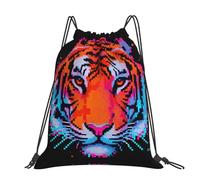 CNTDBU Tiger Head - Mochila grande impermeable y ligera para deportes de gimnasio, mochila casual con cordón para viajes, senderismo