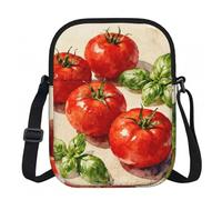 CNTDBU Tomate Basil Fresh - Bolso cruzado pequeño con cremallera para mujer, impermeable, casual, para viajes, cartera de teléfono