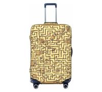 CNTDBU Treasure Maze - Funda elástica para maleta, protector de equipaje elástico para viajes, resistente a los arañazos, se adapta a la mayoría de maletas, Black, XL, bohemio