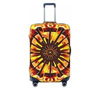 CNTDBU Turning the Flame - Funda elástica para maleta, protector de equipaje elástico para viajes, resistente a los arañazos, se adapta a la mayoría de maletas, Black, XL, bohemio