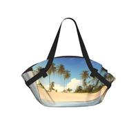 CNTDBU Turtles on the Beach - Bolsa de manta de picnic 2 en 1, plegable, impermeable, redonda, para parque de playa, bolsa de camping portátil con bolsillos de almacenamiento para aventuras al aire