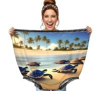 CNTDBU Turtles On The Beach - Bragas para mujer, divertido regalo de broma, ropa interior de gran tamaño, pantalones grandes novedosos para despedida de soltera, intercambio de Papá Noel secreto