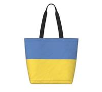 CNTDBU Tyvek - Bolsa de compras reutilizable con bandera de Ucrania, ligera, plegable, de papel, impermeable, duradera, respetuosa con el medio ambiente, para compras, trabajo, viajes