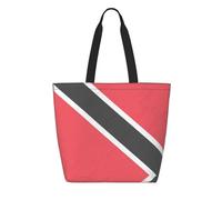 CNTDBU Tyvek - Bolsa de compras reutilizable con la bandera de Trinidad y Tobago, ligera, plegable, de papel, impermeable, duradera, respetuosa con el medio ambiente, para compras, trabajo, viajes