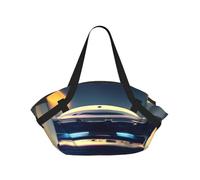 CNTDBU UFO Landing - Manta de picnic 2 en 1, plegable, impermeable, redonda, para parque de playa, bolsa portátil de camping con bolsillos de almacenamiento para aventuras al aire libre